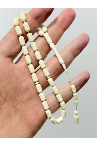 Kesme Fildişi Tesbih 11,60 Gram - Koleksiyonluk Fil Dişi Tespih F039
