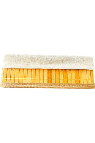 Bitki Tasarımı Düzenleyici Bambu Mutfak Banyo Salon Katlanır Sepet Açık Bej