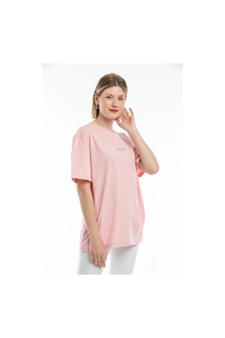 Superlife Süperlife Kadın Bisiklet Yaka Standart ®ular Fit Brookyln Baskılı Tişort Spr21yk27 Pembe