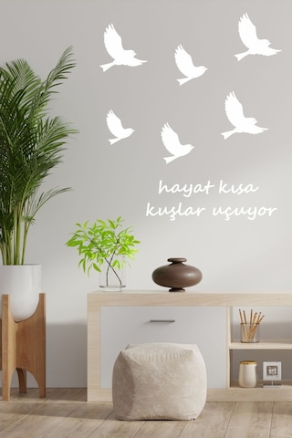 Kuşlar Uçuyor Dekoratif Duvar Sticker