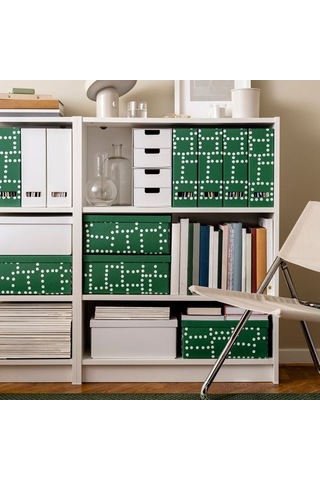 Ikea Fjäderharv Dosyalık, Yeşil-beyaz, 2 Adet