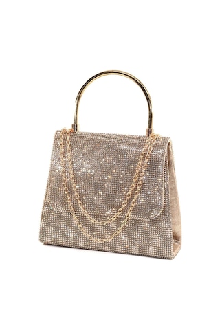Keeba Gold Taşlı Abiye Çanta Altın Kadın Abiye Çanta Gold Abiye Çanta Davet Gece Clutch Çanta