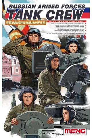 1/35 Rus Tank Mürettebatları 4 Adet Figür Maketi, Meng Hs007