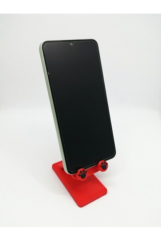 Pati Ve Ayı Tasarımlı Sevimli Telefon Standı - Kırmızı - Çocuklara/hayvanseverlere