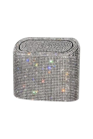 Beyaz Simli Araba Çöp Kutusu, Kapaklı Askılı Çöp Kutusu, Parıltılı Yapay Elmaslı Çöp Kutusu, Araç, Ofis Ve Ev İçin Çöp Konteyneri