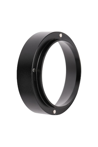 Fortunelane Alüminyum Kahve Tozu Dozaj Halka, Magnetik Kapaklı, Toz Kaybını Önler, 53mm Siyah, Kahve Makinesi Aksesuarı Siyah