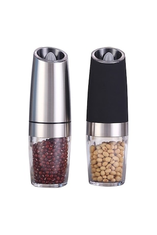 Danri Elektrikli Karabiber Değirmeni Seti, Otomatik Tuz Ve Karabiber Değirmeni, Akülü, Tek Elle Çalıştırma