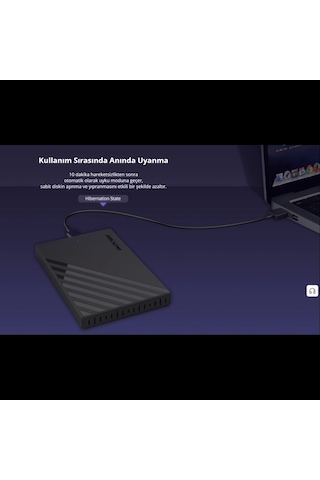 Hıksemı Hs-hub-mhb201, Usb3.0, 2,5" Disk Kutusu. Ssd Ve Hdd Destekler, 5gbps, Siyah, Win, Mac-os, L