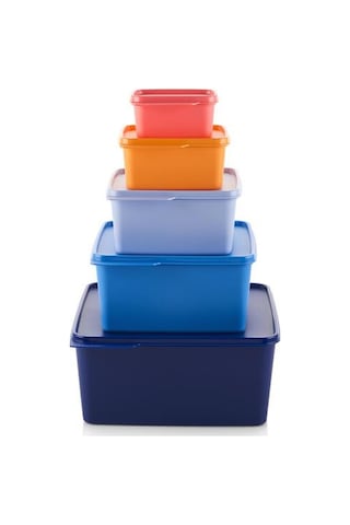 Tupperware Kare Saklama Kabı 5'li Set