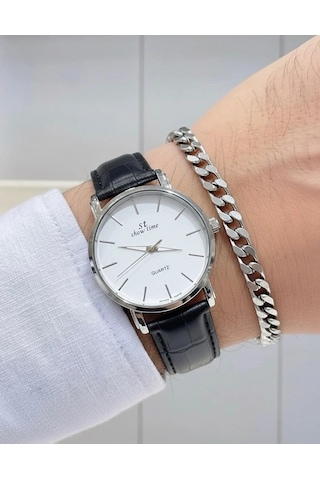 Erkek Kol Saati Pu Deri Kordon Siyah Renkli Kadran Gold Kasa Bileklik Hediyeli Analog Quartz Klasik Şık Günlük Erkek Saati Swt13 Çok Renkli