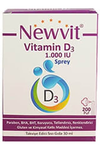 Newvit Vitamin D3 Damla 1.000 IU Sprey 30 ML