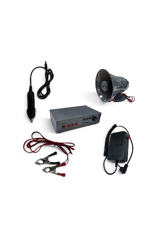Rose Hp-604 Pazarcı Anfi Seti Horn Hoparlörlü+mikrofonlu+çakmak Kablolu
