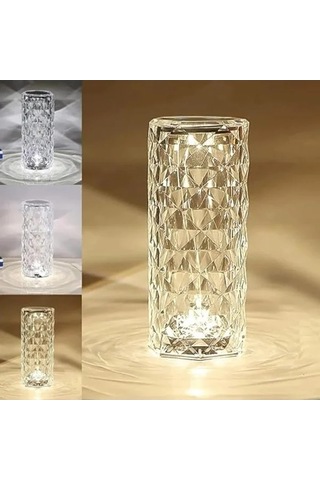 3 Renkli Usb Kablolu Led Masa Lambası, Dokunmatik Kontrol .