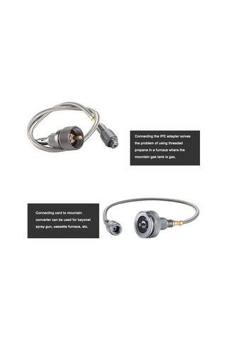 Dancemonkey Campıngmoon Z17 Dış Mekan Ocakları Uzatma Tüpü, Bölünmüş Ocaklar Adaptörü Düz Gaz Bağlantı Teli 100 Gümüş Gümüş