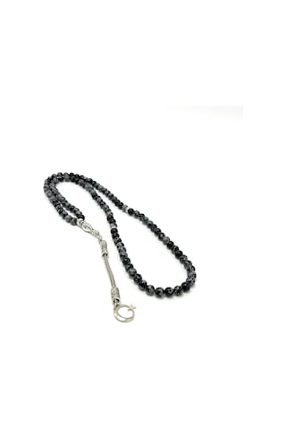 Yıldız Doğal Taş Karlı Obsidyen 6mm 99luk Doğal Taş Tesbih