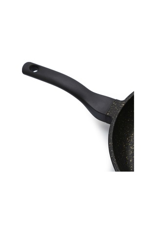 20 Cm Granit Döküm Tava Yanmaz Yapışmaz Ağır Döküm Siyah