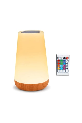 Led Gece Lambası, Komodin Lambası, Renkli Dokunmatik Gece Lambası, Uzaktan Kumanda