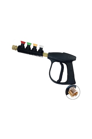 Tenfowee Yüksek Basınçlı Araç Yıkama Tabancası - 4 Nozullu G3 Alaşımlı Hızlı Bağlantılı Ev Tipi M22 14mm