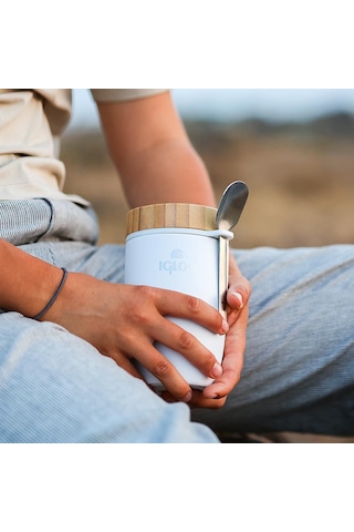 Igloo Bamboo Yemek Termosu 500ml-beyaz Renkli