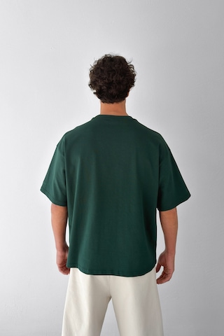 Flaw Atelıer Basic Boxy Fit Yeşil Tişört-29574