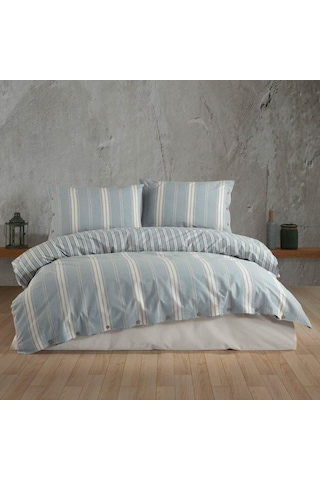 Clasy Butik Native Serisi Çift Kişilik Nevresim Takımı Kasara V1 Mavi 8681727254154