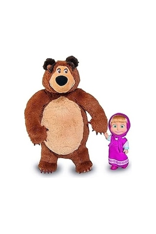 Masha And The Bear Masha Doll 12cm And Bear 25cm
