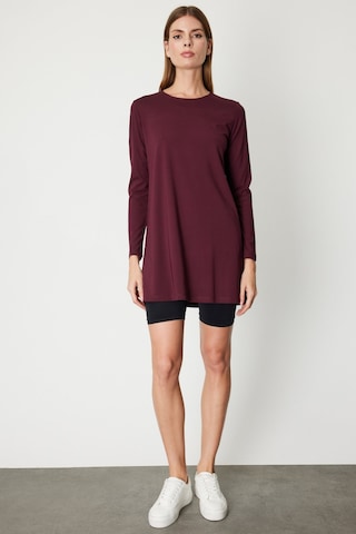 On Kadın Uzun Kollu Basic Tunik 61421 Bordo Bordo