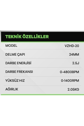 Volta VZHD-20 Akülü Kırıcı Delici