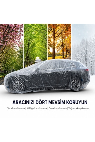 Sunup Sn-38877 L Beden Pe Araç Örtüsü 3.8x6.6 Metre Dört Mevsim Dayanıklı Su Geçirmez Ve Uv Korumalı Branda Diğer