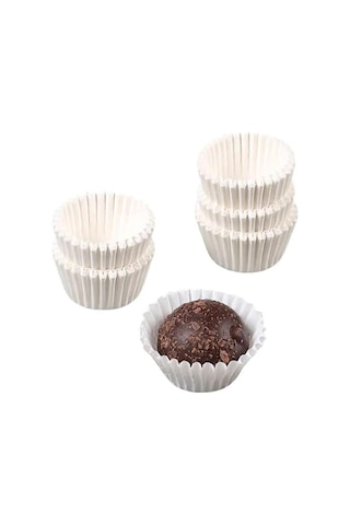 Trend Hediye Sepeti Takribi 200 Adet Küçük Boy Beyaz Truff Çikolata Kağıdı, Muffin Kek Kalıbı, Lokum Sku: Smg8690010554857 Açık Gri