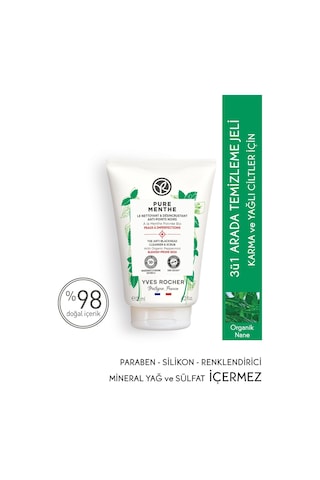 Yves Rocher Pure Menthe Peeling Etkili Yüz Yıkama Jeli 125 ML