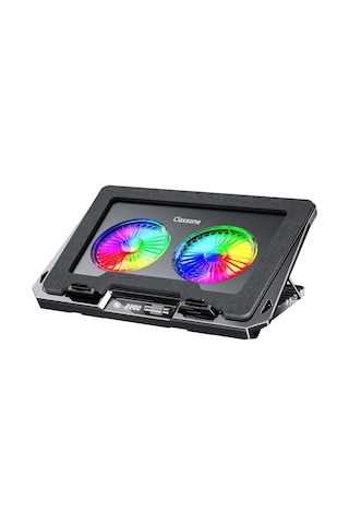 Classone Gt102 Gaming Laptop Soğutucu, 2200rpm , Rgb Işıklı , Led Display , Notebook Soğutucu Stand