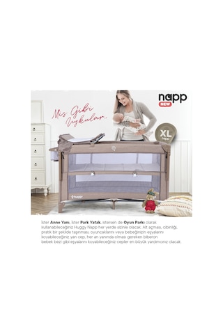 Huggy Napp 6in1 Anne Yanı Park Yatak Oyun Parkı + Yatak 70x120