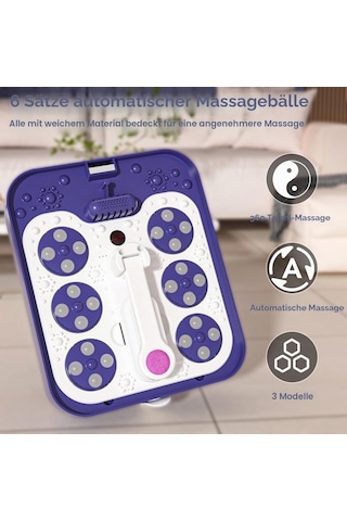Qtiice Katlanır Ayak Spa Elektrikli Döner Masaj Pedikür Ayak Banyosu, Isı, Kabarcık, Titreşim, Sıcaklık Kontrolü Ve Ayaklar İçin 6 Ayrılabilir Motorlu Shiatsu Masaj Topu