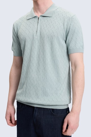 Hatemoğlu Yeşil Regular Fit Polo Yaka Pamuklu Tişört