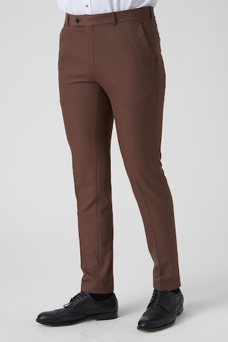 White Stone Alverca Do Ribatejo P1028 Slim Fit Kumaş Pantolon Kahve Kahve Kahverengi