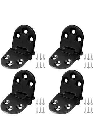 Homyl 4 Adet Paslanmaz Metal Mobilya Menteşeleri 180 Siyah