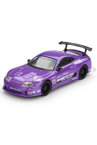 Mini Gt 1/64 Toyota Supra A80 Top Secret Gt-300 Top Secret Purple - Blister Paket Mgt01067-bl Mor