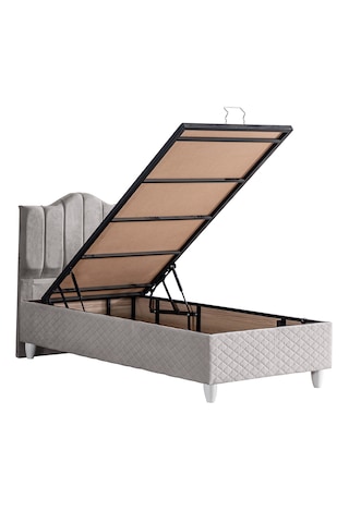 Trend İkili Set, Trend Tek Kişilik Baza Başlık Seti Gri 90 x 200