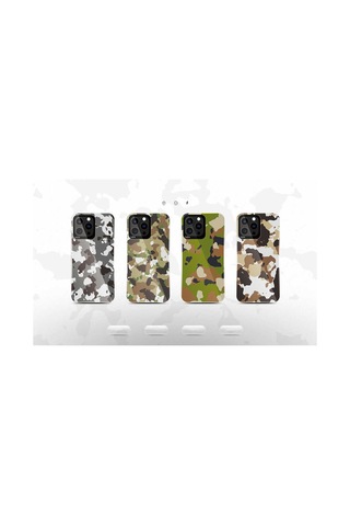 Kajsa Apple Uyumlu iPhone 13 Pro Max Kılıf Asker Desenli Kajsa Camo Kapak ZORE-219781