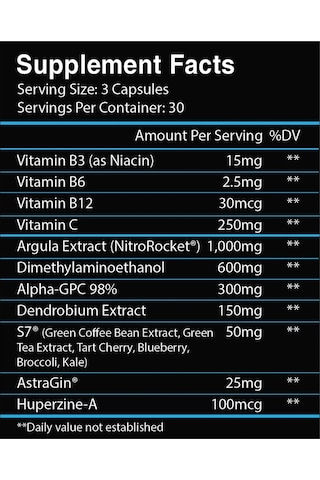Centurion Labz Nemesis Pump Focus S7 + Alpha Gpc + Huperzine 90 Kapsül