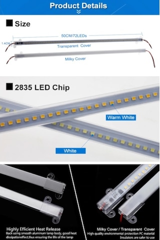 Mutfak Tezgahına Uygun Led 2835 Led Sert Bar Işığı 220V (313028968)