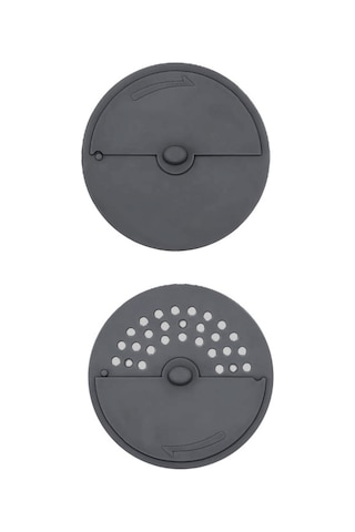 2 Adet Lavabo Süzgeci, Çevirmeli Kapak Koku Önleyici Mutfak Banyo Küvet Gider Tapası 2 Li Set Füme Diğer