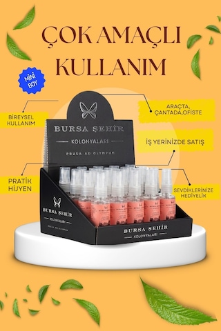 Bursa Şehir Kolonyaları, 20'li Cumalıkızık Taş Sokak Kolonya Seti, Mini Kolonya, Sprey