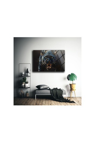 Panter Hayvanlar Vahşi Yaşam Asılmaya Cam Tablo Modern Sanat Tablosu Uv Baskılı Canlı Renkler Ev Ve İş Yeri Anlamlı Hediye Seçeneği