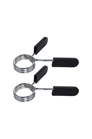 Skycity 2 Adet Olimpik Yaylı Çelik Ağırlık Tutucu, 50mm Çaplı, 5.5mm Tel Kalınlığı, 3 Sarımsı, Kauçuk Kapaklı, Barbell Klips Seti