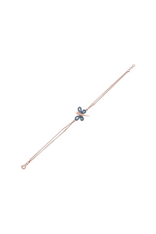 Afrodit Silver Rose Rengi Firuze Taşlı Kadın Gümüş Bileklik