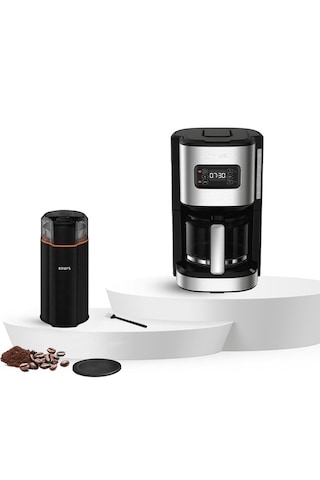 Krups KM480D10 Excellence Filtre Kahve Makinesi + Silent Vortex GX332810 Kahve Öğütücü Set
