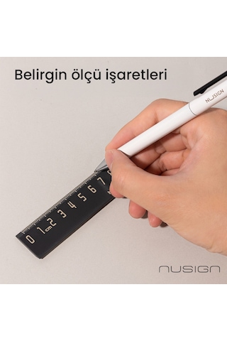 Nusıgn Siyah 15 Cm Kolay Kavrama Çizim Cetveli