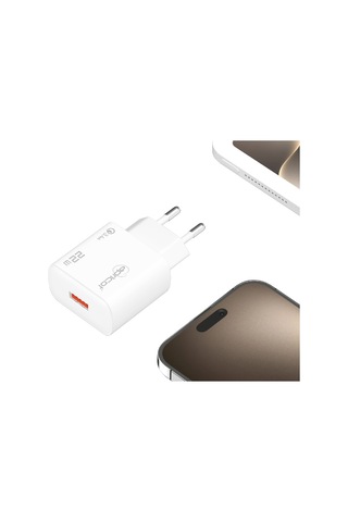 Apricot Apc-u422 22w Hızlı Beyaz Şarj Adaptörü Şarj Adaptörü